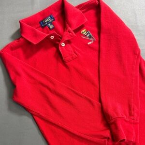 Polo by Ralph Lauren Kids Red Long Sleeve Shirt Size 8